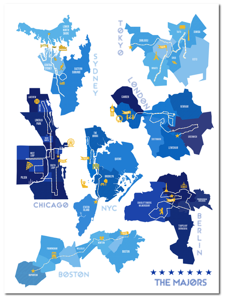 World Marathon Majors Poster