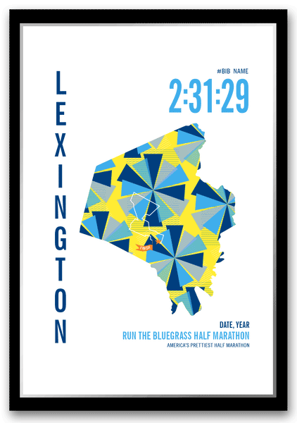 Run the Bluegrass Marathoner Map - Run Ink