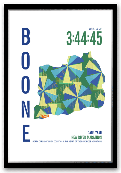 New River Marathoner Map - Run Ink