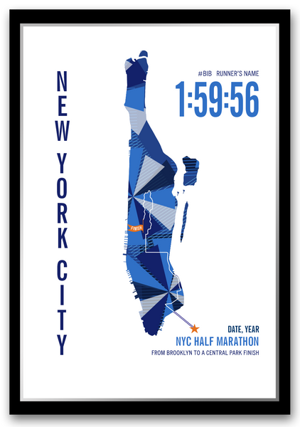 NYC 13.1 Half Marathoner Map