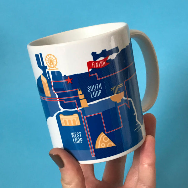 Chicago 26.2 Marathoner Map Course Mug