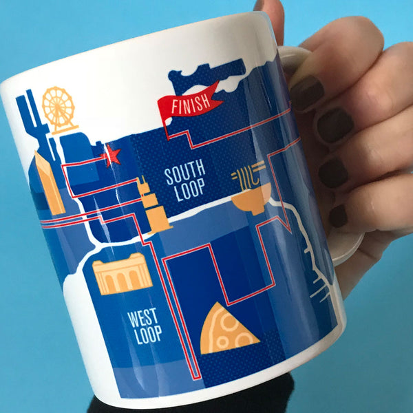 Chicago 26.2 Marathoner Map Course Mug