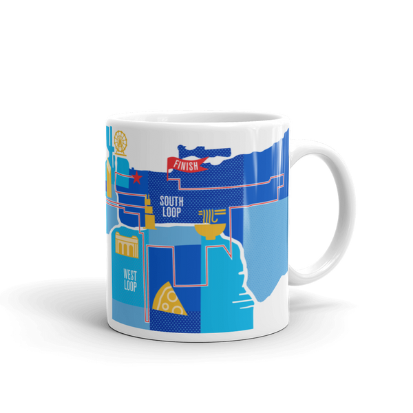 Personalized Chicago 26.2 Marathon Map Course Mug