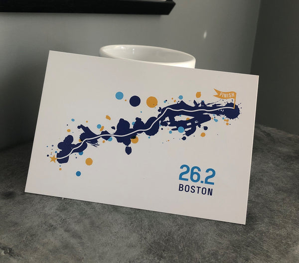 Boston Splash Marathon Course Map Greeting Card