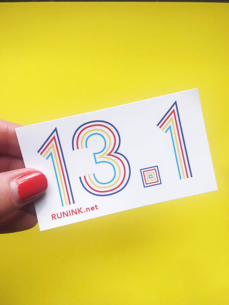 13.1 Marathon Vinyl Sticker