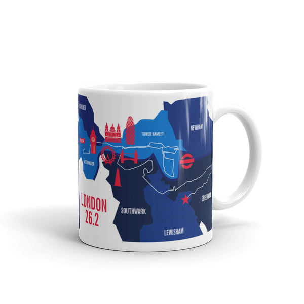 London 26.2 Marathoner Map Course Mug