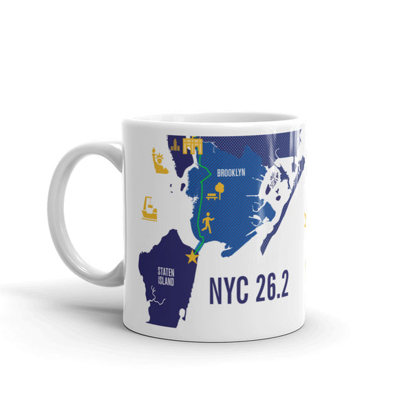 NYC 26.2 Marathoner Course Map Mug