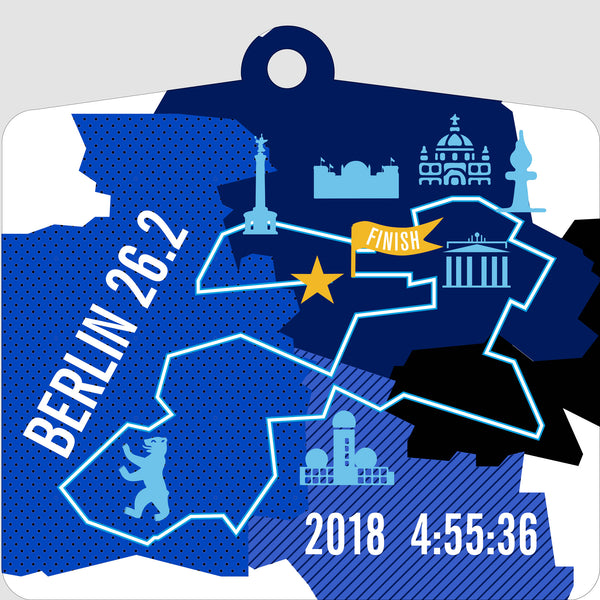 Personalized Berlin 26.2 Marathoner Course Map Ornament