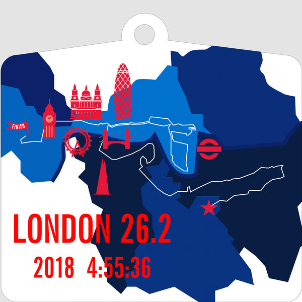 Personalized London 26.2 Marathoner Course Map Ornament