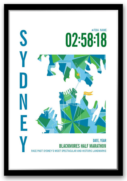 Blackmores Half Marathoner Map - Run Ink