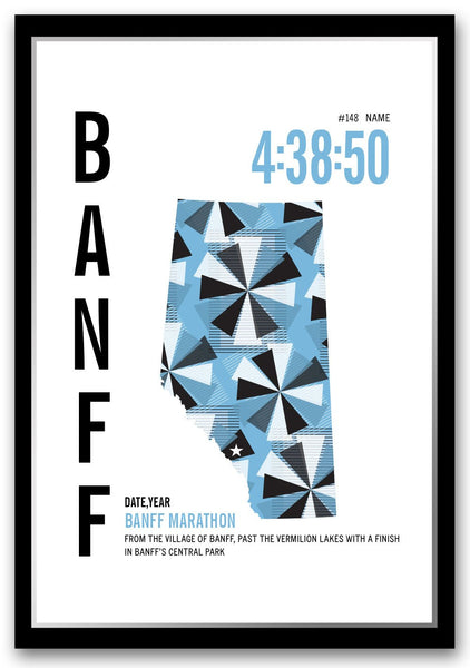 Banff Marathoner Map - Run Ink
