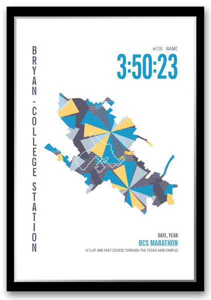 BCS Marathoner Map - Run Ink