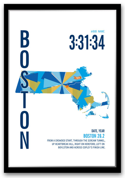 Boston 26.2 Marathoner Map