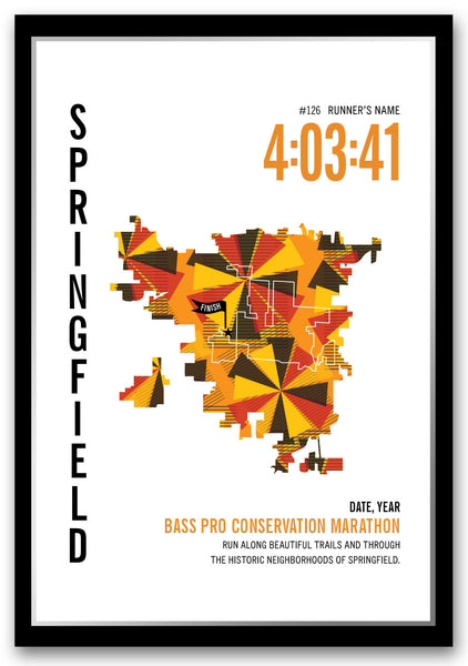 Conservation Marathoner Map - Run Ink