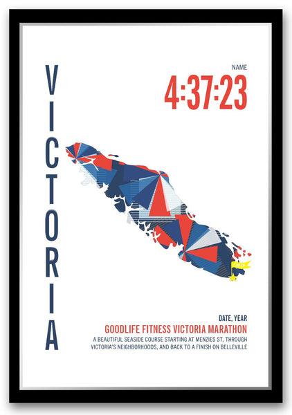 Goodlife Fitness Victoria Marathoner Map - Run Ink
