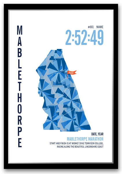 Mablethorpe Marathoner Map - Run Ink