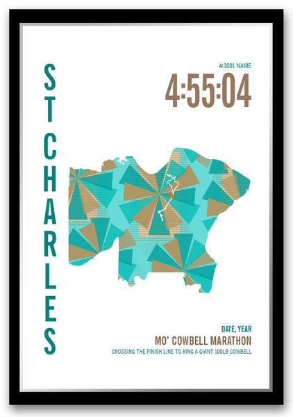 Mo' Cowbell Marathoner Map - Run Ink