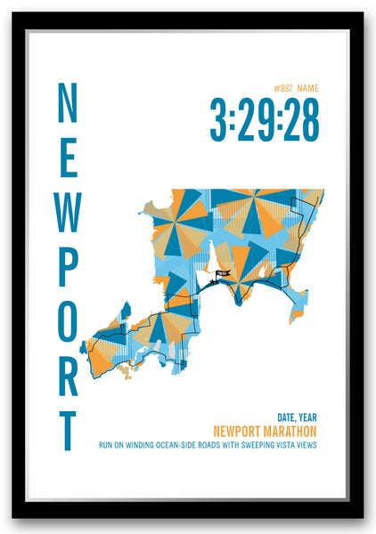 Newport Marathoner Map - Run Ink