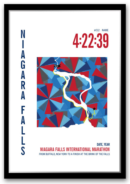 Niagara Falls Intl Marathoner Map - Run Ink