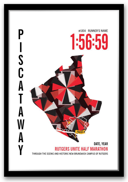 Rutgers Unite Half Marathoner Map - Run Ink