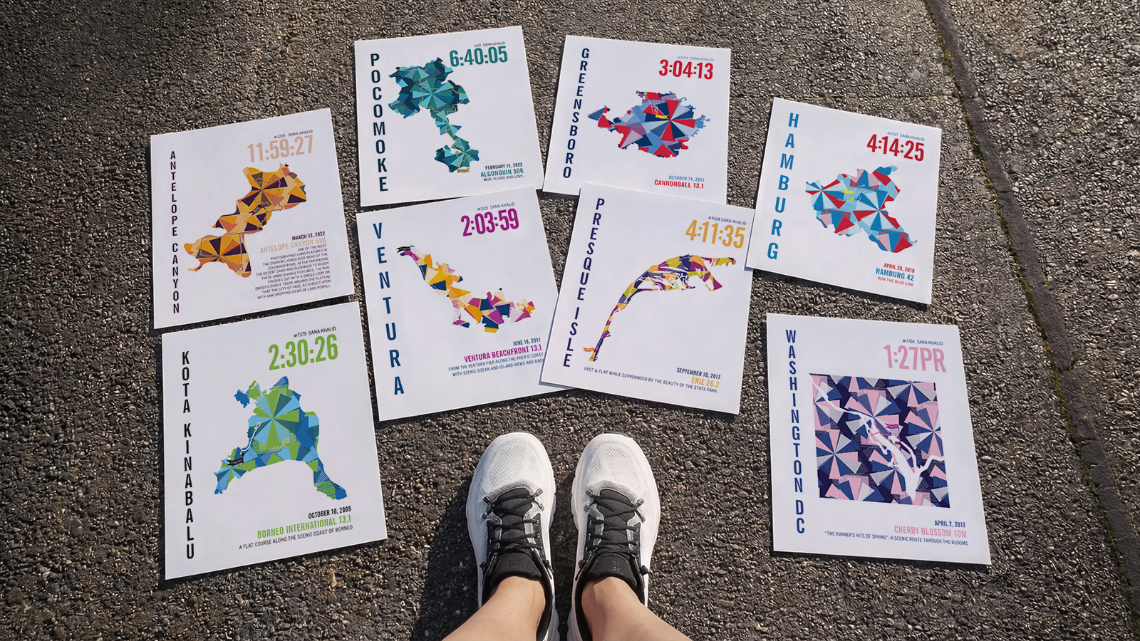 Run Ink - Personalized Course Maps for ANY Race - Custom Running Gifts