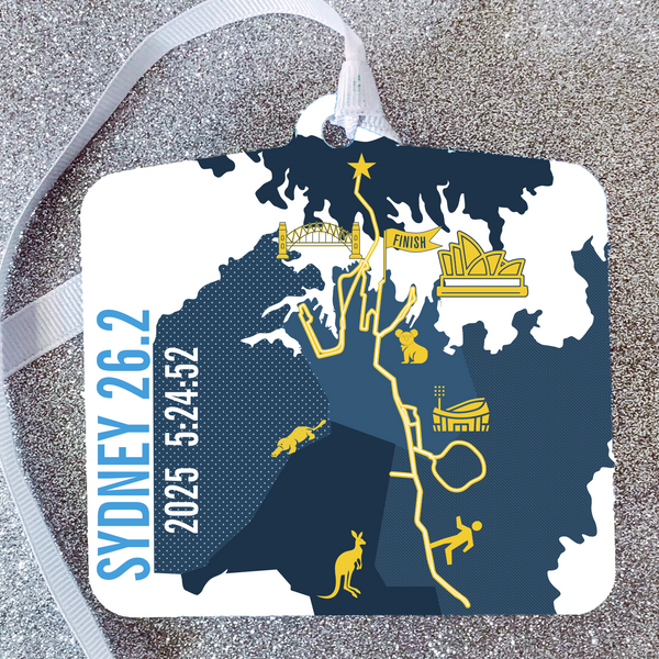 Personalized Sydney 26.2 Marathoner Course Map Ornament
