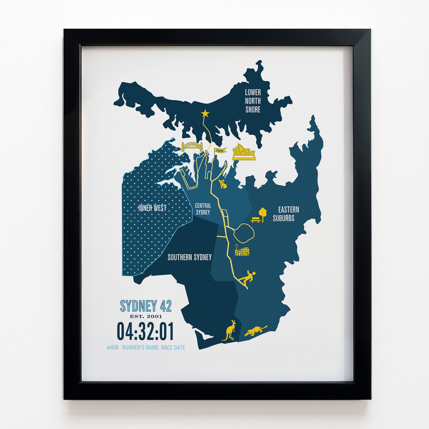 Sydney Iconic Course Marathon Map