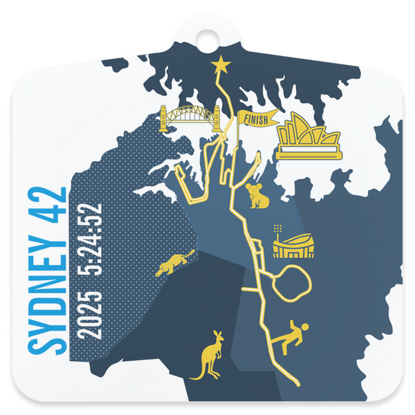 Personalized Sydney 26.2 Marathoner Course Map Ornament