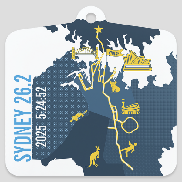 Personalized Sydney 26.2 Marathoner Course Map Ornament