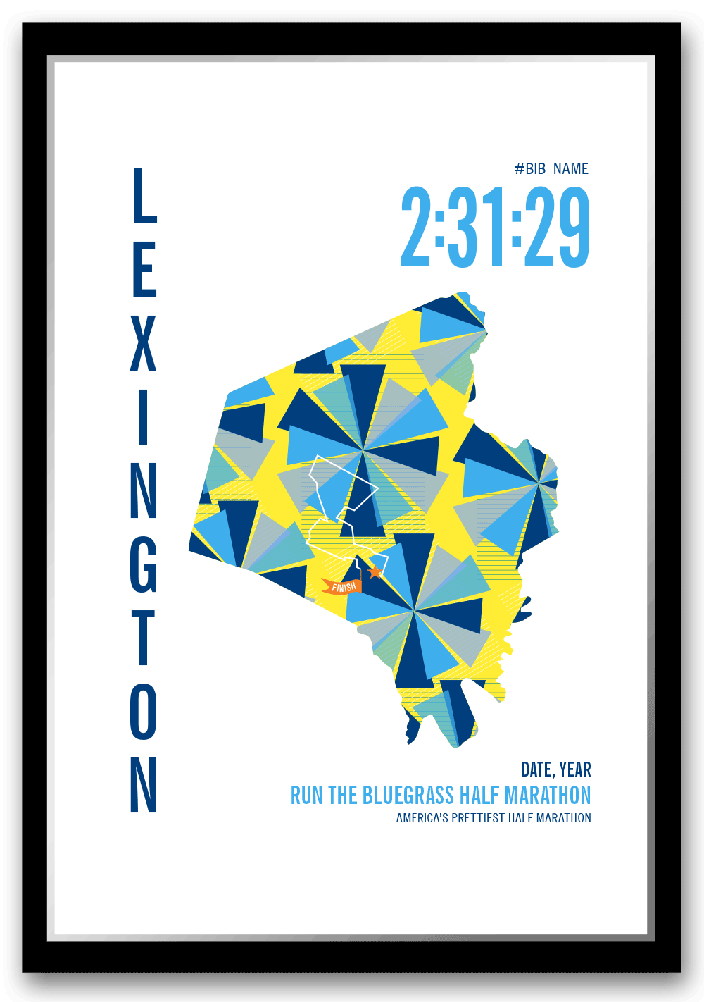 Run the Bluegrass Marathoner Map - Run Ink