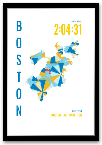 Boston Half Marathoner Map