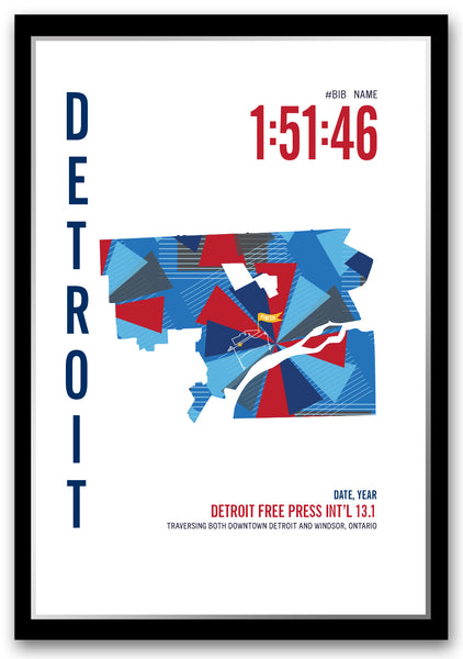 Detroit Free Press Half 13.1 Map