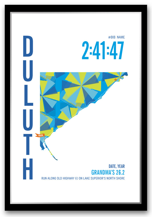 Grandma's 26.2 City Race Map Marathon Poster