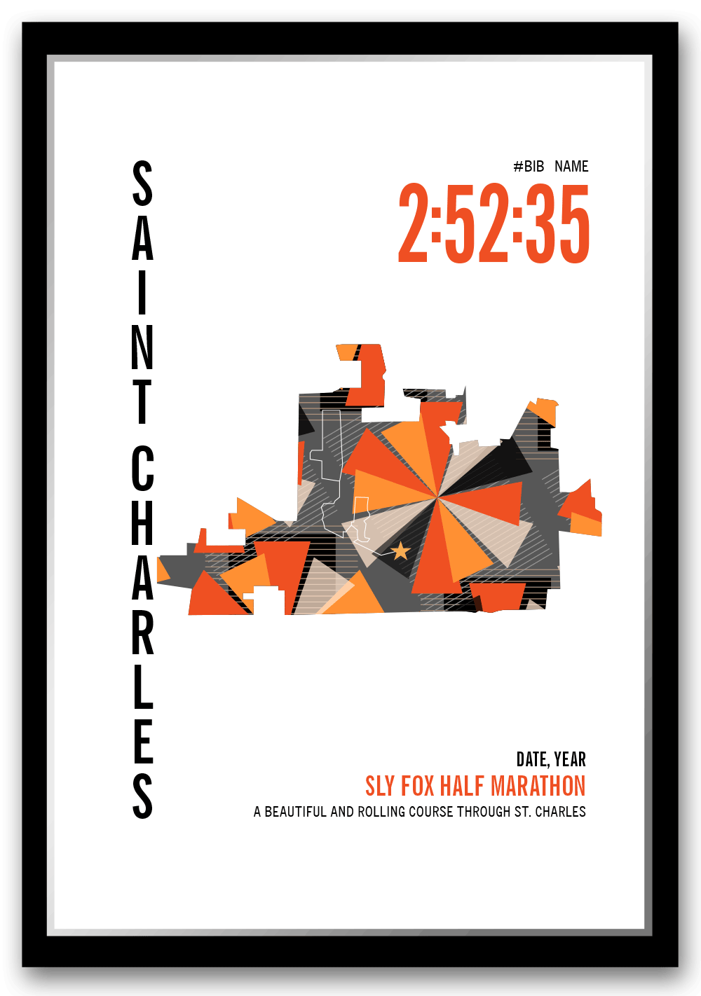 Sly Fox Half Marathoner Map - Run Ink
