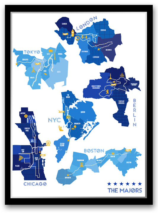 World Majors Marathon Poster - 6 Stars