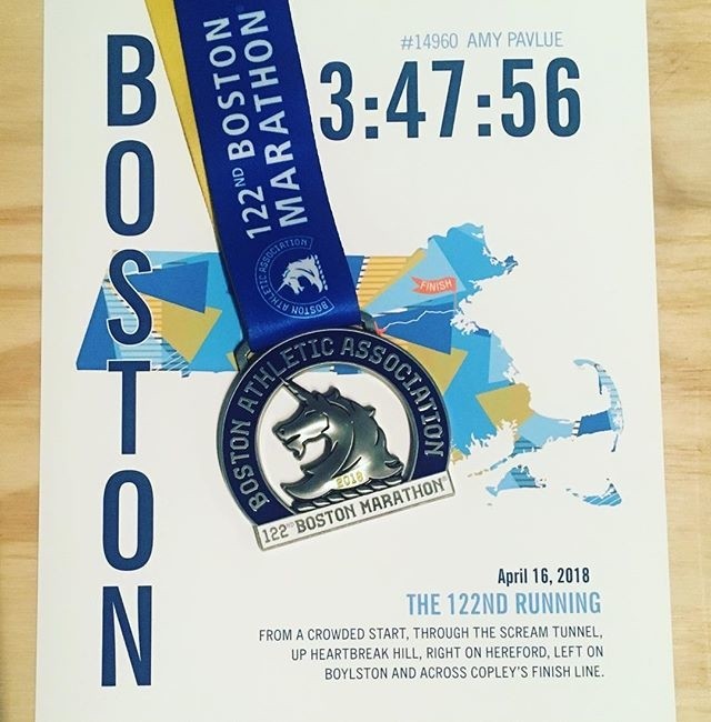 Boston 26.2 City Race Map Marathon Poster