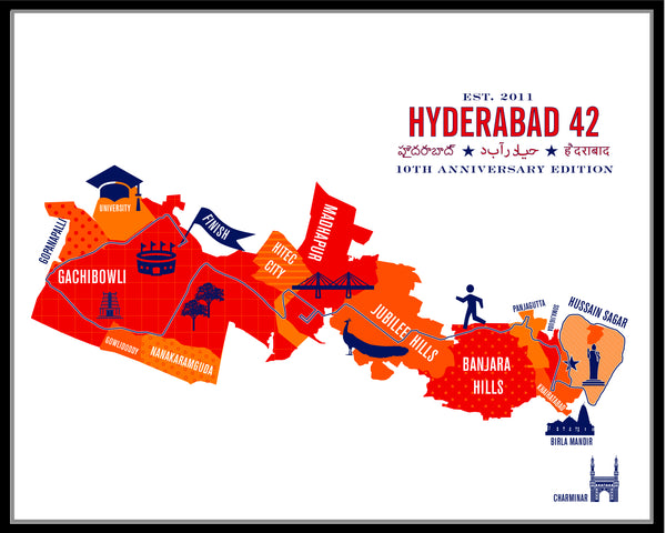 Hyderabad 42K Iconic Course Map