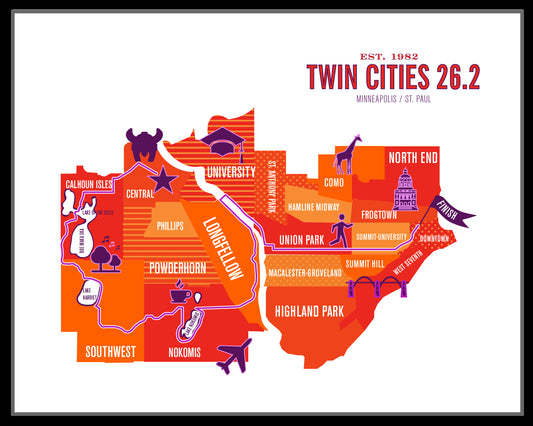 Twin Cities 26.2 Iconic Course Map