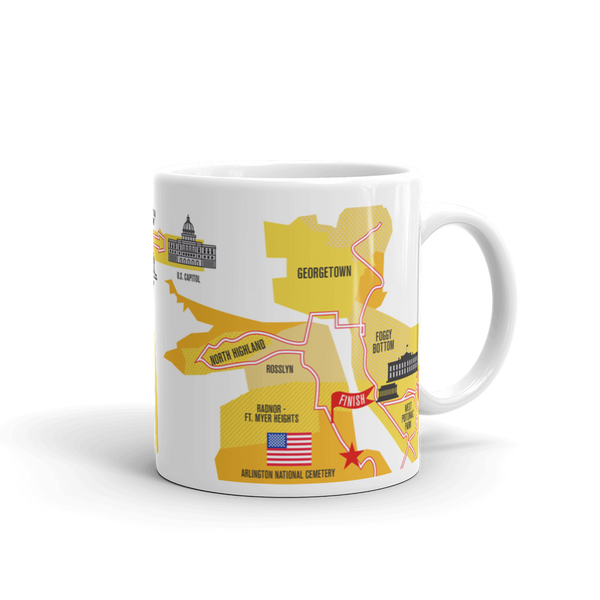 Personalized Marine Corps 26.2 Course Map Mug