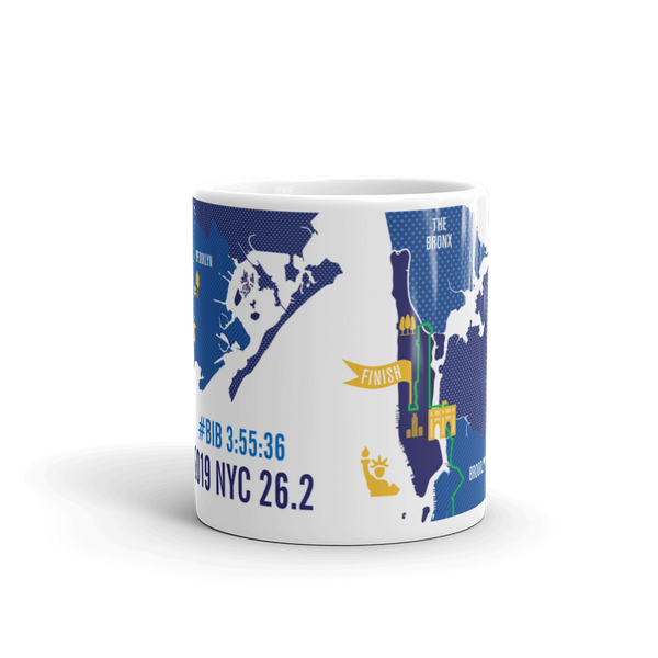 Personalized NYC 26.2 Marathoner Course Map Mug