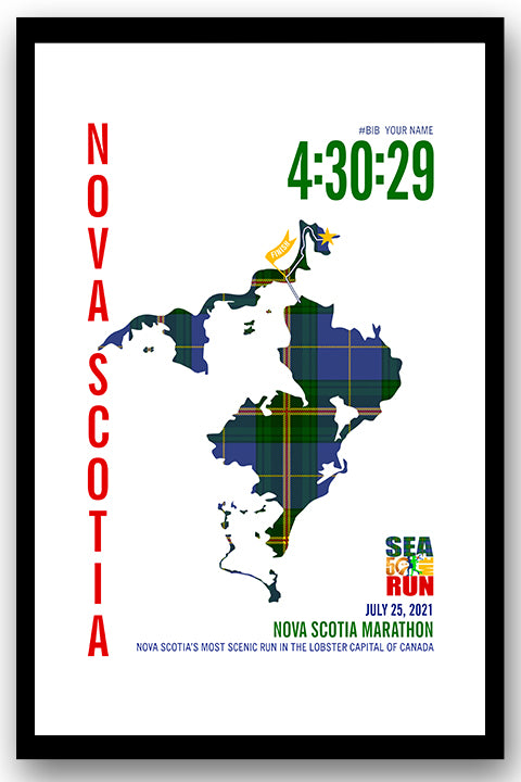 6k - Personalized Tartan Pattern Race Map - Special 2021 Edition
