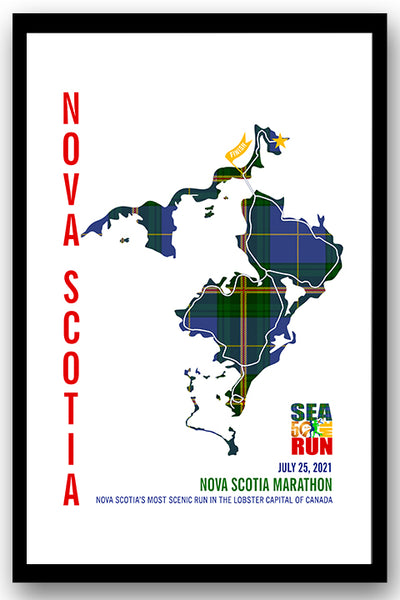 Special Edition Poster - Tartan Pattern - 2021 Nova Scotia Marathon 50th Anniversary Print
