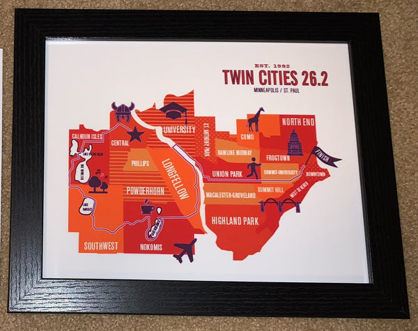 Twin Cities 26.2 Iconic Course Map