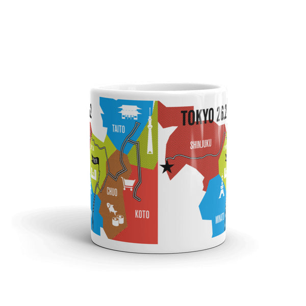 Tokyo 26.2 Marathon Map Course Mug