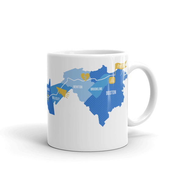 Boston 26.2 Marathoner Course Map Mug