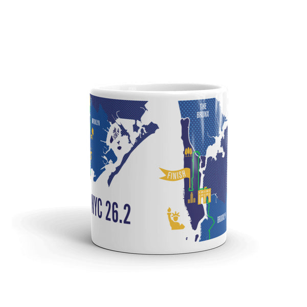 NYC 26.2 Marathoner Course Map Mug