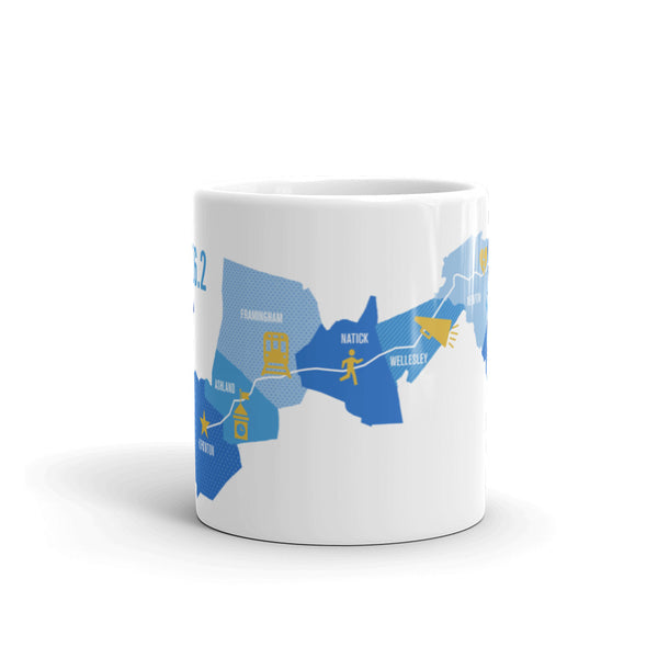 Boston 26.2 Marathoner Course Map Mug