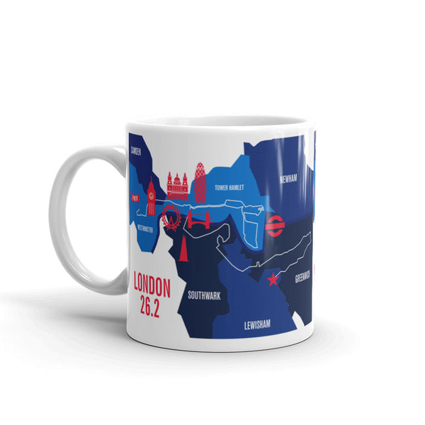 London 26.2 Marathoner Map Course Mug