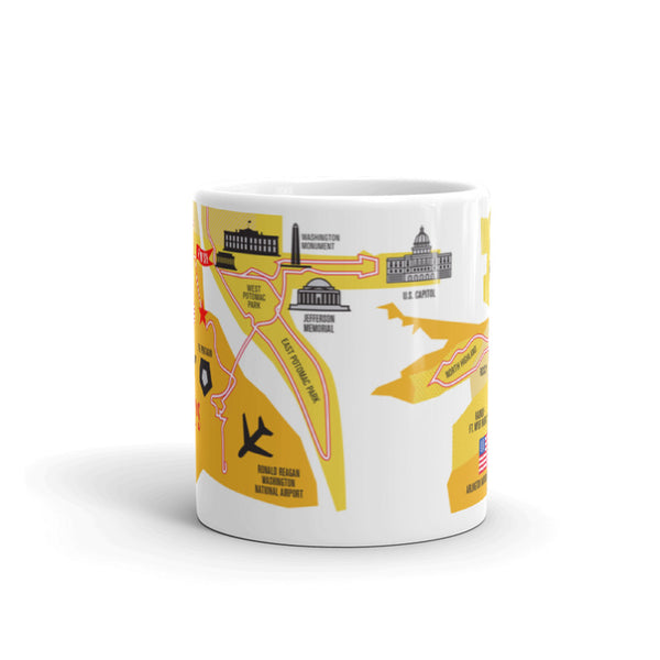 Marine Corps 26.2 Marathoner Course Map Mug