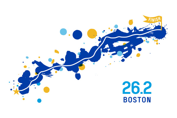 Boston Splash Marathon Course Map Greeting Card